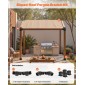 Σετ πέργκολας VEVOR, 4x4 ιντσών 3-Way κεκλιμένο στήριγμα για ξύλινα δοκάρια 92 x 92 mm σε πραγματικό μέγεθος, στήριγμα πέργκολας από ανθρακούχο χάλυβα με βίδες και βάσεις, για πέργκολες εξωτερικού χώρου, κιόσκια, υπόστεγα, 8 τμχ.