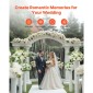 VEVOR Flower Balls Arrangement Bouquet 10 ΤΕΜ, 240 mm Diameter Artificial Flower Balls Wedding Rose Centralpieces, Faux Flowers Arrangement for Wedding Centerpiece Διακοσμήσεις τραπεζιού σπιτιού, λευκό