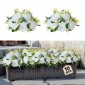 VEVOR Flower Balls Arrangement Bouquet 10 ΤΕΜ, 240 mm Diameter Artificial Flower Balls Wedding Rose Centralpieces, Faux Flowers Arrangement for Wedding Centerpiece Διακοσμήσεις τραπεζιού σπιτιού, λευκό