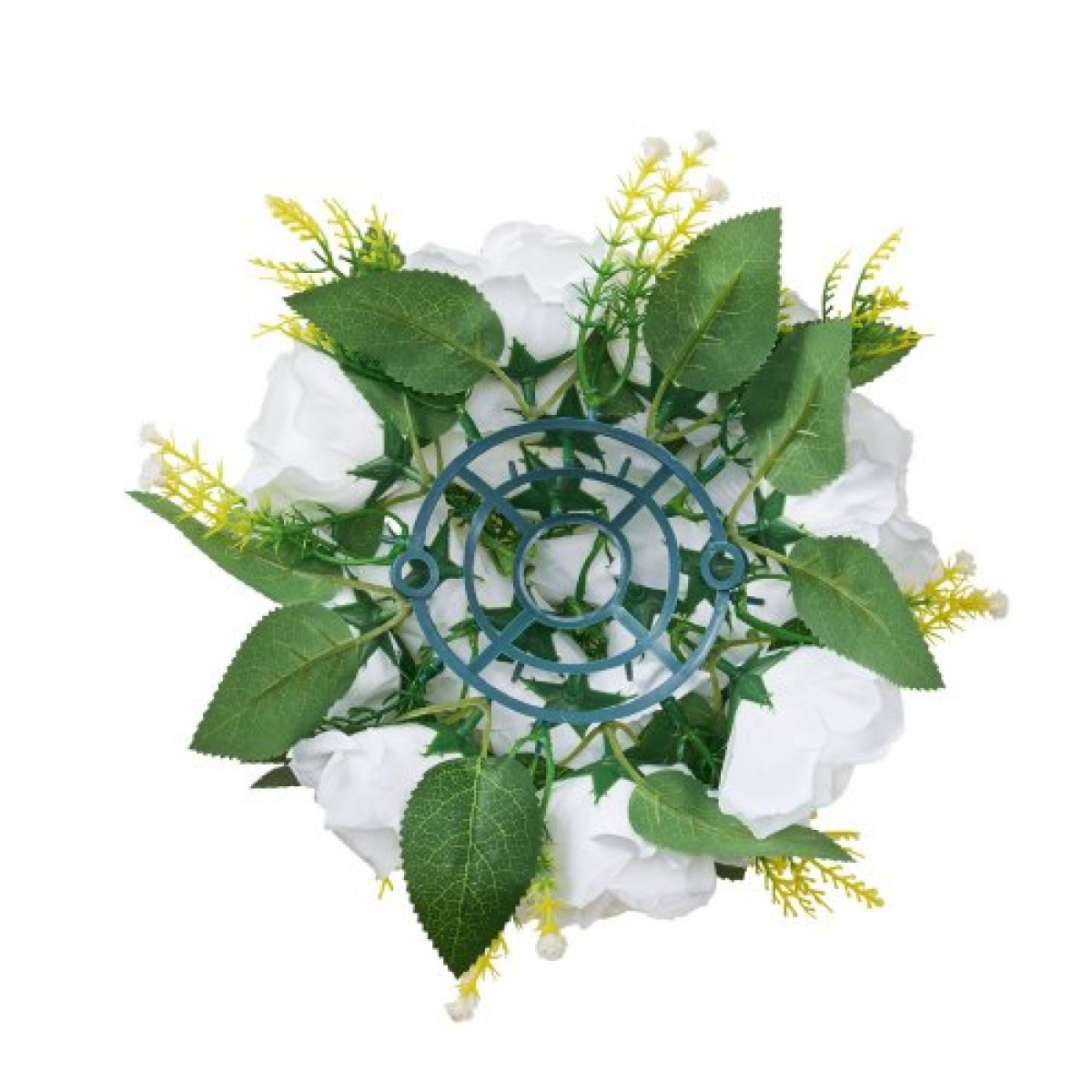 VEVOR Flower Balls Arrangement Bouquet 10 ΤΕΜ, 240 mm Diameter Artificial Flower Balls Wedding Rose Centralpieces, Faux Flowers Arrangement for Wedding Centerpiece Διακοσμήσεις τραπεζιού σπιτιού, λευκό