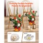 VEVOR Standing Artificial Flowers Arrangements 4 ΤΕΜ., 450 mm Tall Faux Flower Decorations for Wedding Asle Runner Chair, Orange Floral Centerpieces for Ceremical Deception Party Decoration Outdoor