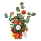 VEVOR Standing Artificial Flowers Arrangements 4 ΤΕΜ., 450 mm Tall Faux Flower Decorations for Wedding Asle Runner Chair, Orange Floral Centerpieces for Ceremical Deception Party Decoration Outdoor