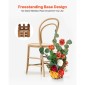 VEVOR Standing Artificial Flowers Arrangements 4 ΤΕΜ., 450 mm Tall Faux Flower Decorations for Wedding Asle Runner Chair, Orange Floral Centerpieces for Ceremical Deception Party Decoration Outdoor