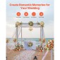 VEVOR Standing Artificial Flowers Arrangements 4 ΤΕΜ., 450 mm Tall Faux Flower Decorations for Wedding Asle Runner Chair, Orange Floral Centerpieces for Ceremical Deception Party Decoration Outdoor