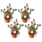 VEVOR Standing Artificial Flowers Arrangements 4 ΤΕΜ., 450 mm Tall Faux Flower Decorations for Wedding Asle Runner Chair, Orange Floral Centerpieces for Ceremical Deception Party Decoration Outdoor