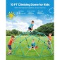 VEVOR Climbing Dome, 305cm Geometric Dome Climber with Saucer Swing, 453kg Loading Kid's Jungle Gym Παιδική χαρά, Εύκολη συναρμολόγηση Εξοπλισμός αναρρίχησης στην υπαίθρια αυλή για αγόρια κορίτσια 3 έως 10 ετών