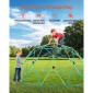 VEVOR Climbing Dome, 305cm Geometric Dome Climber with Saucer Swing, 453kg Loading Kid's Jungle Gym Παιδική χαρά, Εύκολη συναρμολόγηση Εξοπλισμός αναρρίχησης στην υπαίθρια αυλή για αγόρια κορίτσια 3 έως 10 ετών