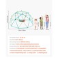 VEVOR Climbing Dome, 305cm Geometric Dome Climber with Saucer Swing, 453kg Loading Kid's Jungle Gym Παιδική χαρά, Εύκολη συναρμολόγηση Εξοπλισμός αναρρίχησης στην υπαίθρια αυλή για αγόρια κορίτσια 3 έως 10 ετών