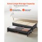 VEVOR Under Bed Storage με ρόδες, 915 x 460 x 185 mm, δοχεία κάτω από το κρεβάτι με διαφανές καπάκι, οργάνωση παπουτσιών κάτω από το κρεβάτι, κύλινδροι αποθήκευσης κάτω από το κρεβάτι για ρούχα, παπούτσια, κουβέρτες, υπνοδωμάτιο, 2 πακέτα