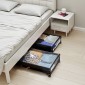 VEVOR Under Bed Storage με ρόδες, 915 x 460 x 185 mm, δοχεία κάτω από το κρεβάτι με διαφανές καπάκι, οργάνωση παπουτσιών κάτω από το κρεβάτι, κύλινδροι αποθήκευσης κάτω από το κρεβάτι για ρούχα, παπούτσια, κουβέρτες, υπνοδωμάτιο, 2 πακέτα