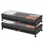 VEVOR Under Bed Storage με ρόδες, 915 x 460 x 185 mm, δοχεία κάτω από το κρεβάτι με διαφανές καπάκι, οργάνωση παπουτσιών κάτω από το κρεβάτι, κύλινδροι αποθήκευσης κάτω από το κρεβάτι για ρούχα, παπούτσια, κουβέρτες, υπνοδωμάτιο, 2 πακέτα