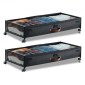 VEVOR Under Bed Storage με ρόδες, 915 x 460 x 185 mm, δοχεία κάτω από το κρεβάτι με διαφανές καπάκι, οργάνωση παπουτσιών κάτω από το κρεβάτι, κύλινδροι αποθήκευσης κάτω από το κρεβάτι για ρούχα, παπούτσια, κουβέρτες, υπνοδωμάτιο, 2 πακέτα