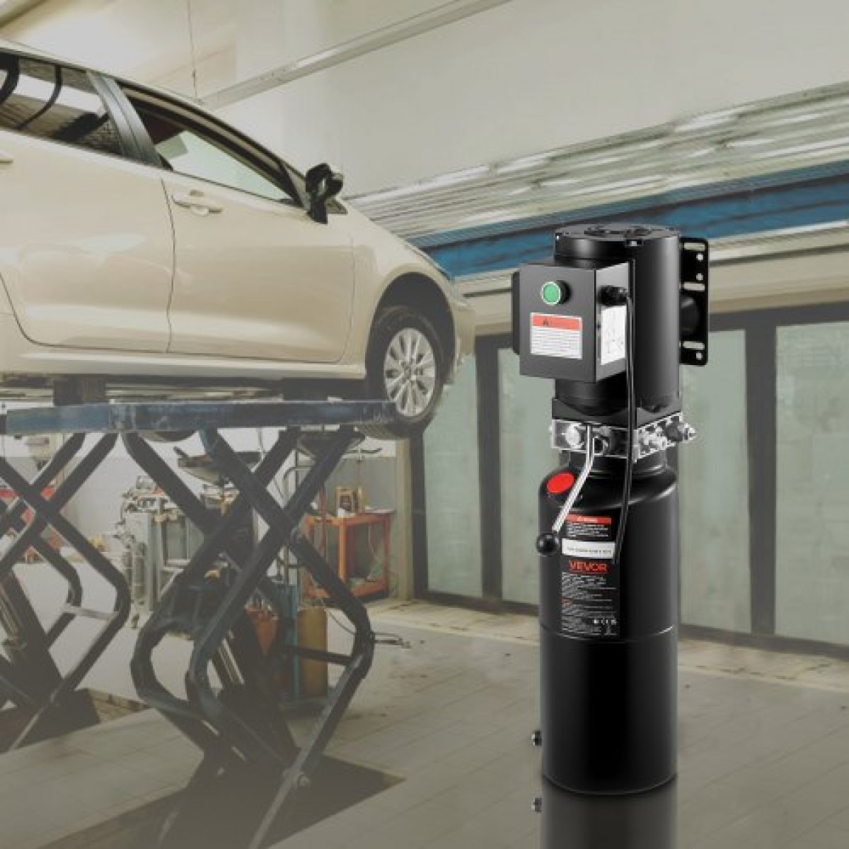Μονάδα ισχύος υδραυλικής αντλίας VEVOR, AC 220V, υδραυλική μονάδα μονής δράσης 10 Quart, ροή λαδιού 6,3 L/min, μέγιστη πίεση εκκένωσης 22 MPa για ανατρεπόμενο φορτηγό, γκαράζ επισκευής αυτοκινήτων, πλατφόρμες ανύψωσης αυτοκινήτων, μαύρο