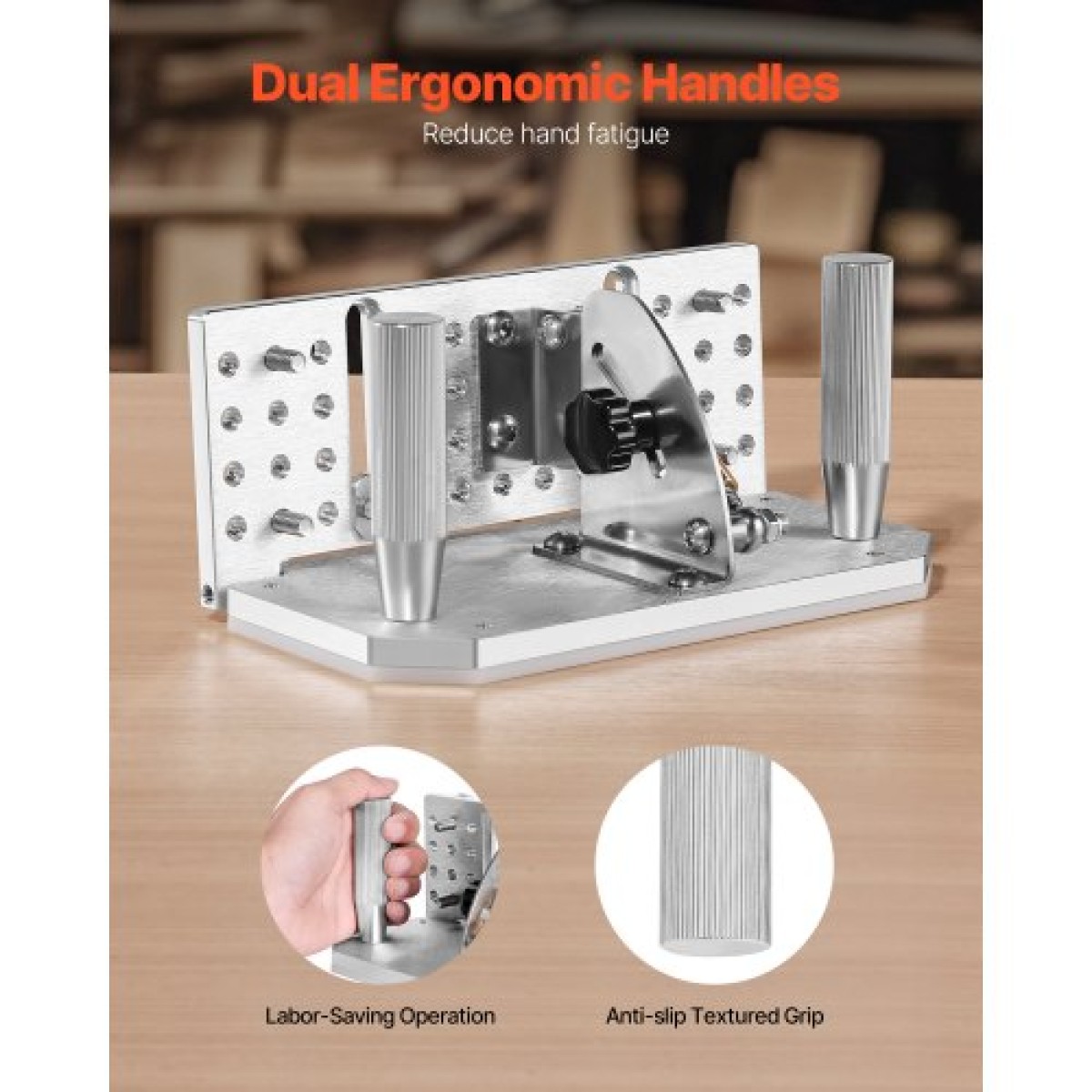 VEVOR Belt Grinder Knife Jig, 85° - 115° Adjustable Belt Sander Knife Sharpening Jig with Dual Handles, Long Sharpener Locator 195mm Συμβατό με μηχανές ακονίσματος πάγκων, μηχανήματα ακονίσματος