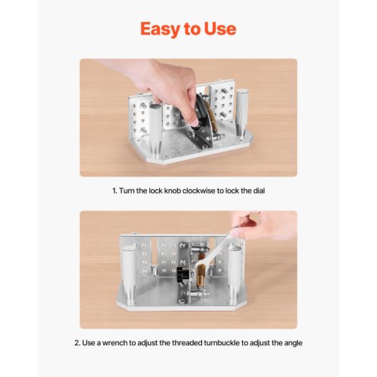 VEVOR Belt Grinder Knife Jig, 85° - 115° Adjustable Belt Sander Knife Sharpening Jig with Dual Handles, Long Sharpener Locator 195mm Συμβατό με μηχανές ακονίσματος πάγκων, μηχανήματα ακονίσματος