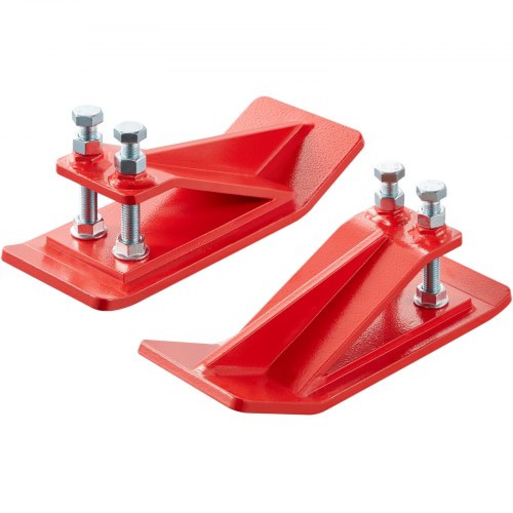 VEVOR Tractor Bucket Protector, 2PCS Heavy Duty Steel Bucket Edge Protectors, Edge Tamer Αντιολισθητική Συσκευή με Διπλά Εξάγωνα Παξιμάδια και Μπουλόνια Ασφάλισης, για Χιόνι, Αφαίρεση Φύλλων & Απλώστε Χαλίκι (Κόκκινο)
