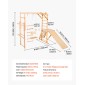 Εσωτερική παιδική χαρά VEVOR Jungle Gym, 8 σε 1 Ξύλινη εσωτερική παιδική χαρά για παιδιά, 100 KG παιχνίδια αναρρίχησης Montessori με τσουλήθρα, κούνια, μαϊμού μπαρ, δαχτυλίδια γυμναστικής, Ξύλινη σκάλα / σχοινί, δίχτυ και μπάρα αναρρίχησης