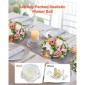 VEVOR Flower Ball Arrangement Bouquet 10PCS, 240 mm Diameter Artificial Flower Balls Banks Wedding Centrepieces, Faux Rose Arrangement for Wedding Κεντρική διακόσμηση σπιτιού, Ροζ και λευκά τριαντάφυλλα