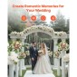 VEVOR Flower Ball Arrangement Bouquet 10PCS, 240 mm Diameter Artificial Flower Balls Banks Wedding Centrepieces, Faux Rose Arrangement for Wedding Κεντρική διακόσμηση σπιτιού, Ροζ και λευκά τριαντάφυλλα