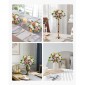 VEVOR Flower Ball Arrangement Bouquet 10PCS, 240 mm Diameter Artificial Flower Balls Banks Wedding Centrepieces, Faux Rose Arrangement for Wedding Κεντρική διακόσμηση σπιτιού, Ροζ και λευκά τριαντάφυλλα