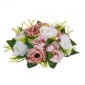 VEVOR Flower Ball Arrangement Bouquet 10PCS, 240 mm Diameter Artificial Flower Balls Banks Wedding Centrepieces, Faux Rose Arrangement for Wedding Κεντρική διακόσμηση σπιτιού, Ροζ και λευκά τριαντάφυλλα