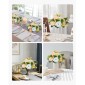 Μπουκέτο VEVOR Flower Ball Arrangement 10 ΤΕΜ, 240 mm Διάμετρος Artificial Flower Balls Banks Wedding Centrepieces, Rose Arrangement for Wedding Centrepiece Διακόσμηση σπιτιού, Σαμπάνια & Λευκά τριαντάφυλλα