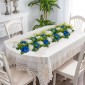 Ανθοδέσμη VEVOR Flower Ball Arrangement 10 ΤΕΜ, 500 x 220 mm Τεχνητά λουλούδια Μπάλες Τραπεζιού Γάμου Κεντρικά, Συνθέσεις Faux Rose for Wedding Κεντρική διακόσμηση σπιτιού, Μπλε και λευκά τριαντάφυλλα