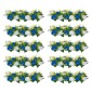 Ανθοδέσμη VEVOR Flower Ball Arrangement 10 ΤΕΜ, 500 x 220 mm Τεχνητά λουλούδια Μπάλες Τραπεζιού Γάμου Κεντρικά, Συνθέσεις Faux Rose for Wedding Κεντρική διακόσμηση σπιτιού, Μπλε και λευκά τριαντάφυλλα