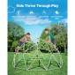 VEVOR Climbing Dome, 305cm Geometric Dome Climber, 453kg Loading Jungle Gym Παιδική χαρά με 2 μπάλες μπάσκετ και δίχτυ χταποδιού, Εύκολη συναρμολόγηση Εξοπλισμός αναρρίχησης στην αυλή εξωτερικού χώρου για παιδιά 3 έως 10 ετών