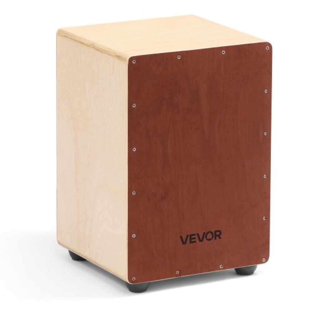 VEVOR Cajon Box Drum Birch Wood Compact Percussion Instrument with Snare Wires