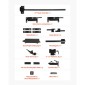 VEVOR Pro Grind Sharpening System, Multi-Grind Sharpening Jig για 152mm & 203mm Bench Grinder - με πλατφόρμα Jig, Tool Rest Bar, Setup Block, Mitre Slide, Micro Bevel Block, για εργαλεία ξυλουργικής