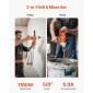 VEVOR Drill Mixer, 15,89mm Corded Electric Drill Mixer Set, 0-850RPM 3.2A Mixing Drills, Mixing Drills Machine with D-Handle for Drilling & Blending, Handheld Chiment Mixer for Fodder, Paint, Cement
