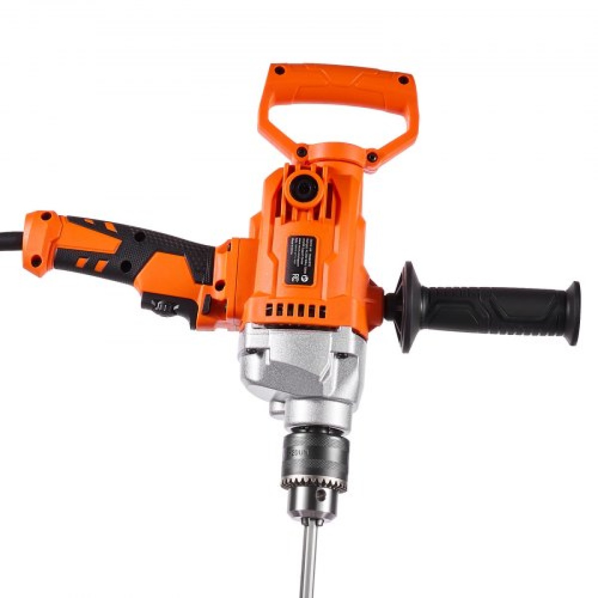 VEVOR Drill Mixer, 15,89mm Corded Electric Drill Mixer Set, 0-850RPM 3.2A Mixing Drills, Mixing Drills Machine with D-Handle for Drilling & Blending, Handheld Chiment Mixer for Fodder, Paint, Cement