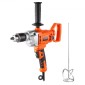 VEVOR Drill Mixer, 15,89mm Corded Electric Drill Mixer Set, 0-850RPM 3.2A Mixing Drills, Mixing Drills Machine with D-Handle for Drilling & Blending, Handheld Chiment Mixer for Fodder, Paint, Cement