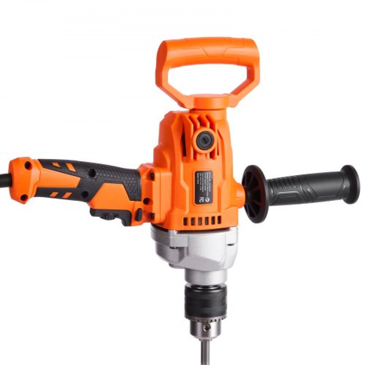 VEVOR Drill Mixer, 15,89mm Corded Electric Drill Mixer Set, 0-850RPM 3.2A Mixing Drills, Mixing Drills Machine with D-Handle for Drilling & Blending, Handheld Chiment Mixer for Fodder, Paint, Cement