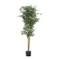 VEVOR Τεχνητό δέντρο Ficus 150 cm με Μαύρη γλάστρα, Ψηλό φυτό Faux Ficus με κορμό από φυσικό ξύλο και ρεαλιστικά πράσινα φύλλα, ψεύτικο μεταξωτό δέντρο εσωτερικού χώρου για διακόσμηση σπιτιού, γραφείου, σαλονιού ή γωνίας