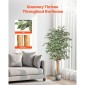 VEVOR Τεχνητό δέντρο Ficus 150 cm με Μαύρη γλάστρα, Ψηλό φυτό Faux Ficus με κορμό από φυσικό ξύλο και ρεαλιστικά πράσινα φύλλα, ψεύτικο μεταξωτό δέντρο εσωτερικού χώρου για διακόσμηση σπιτιού, γραφείου, σαλονιού ή γωνίας
