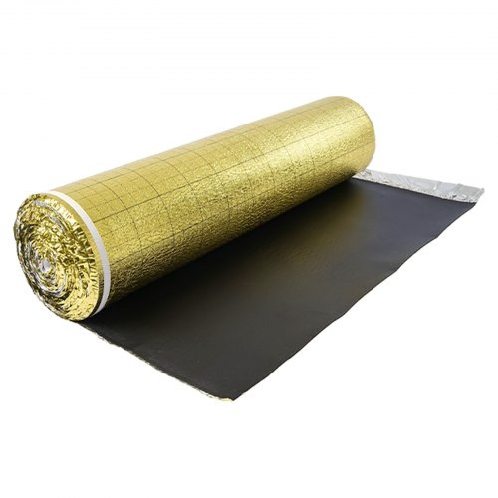 VEVOR Floor Underlayment 18.6 m² Roll 3mm Vapor Barrier Soundproofing Gold