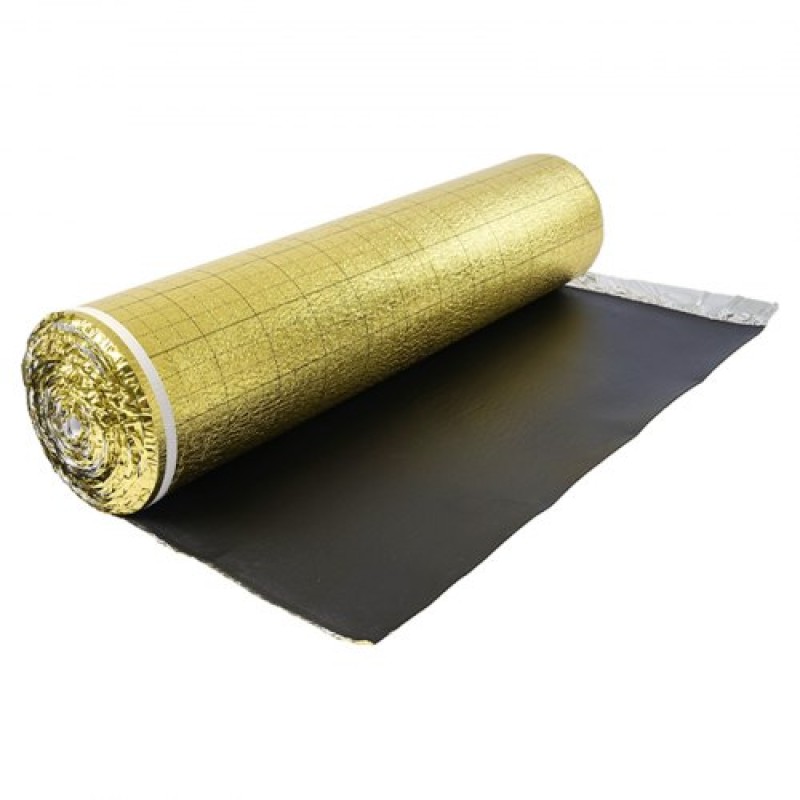 VEVOR Floor Underlayment 18.6 m² Roll 3mm Vapor Barrier Soundproofing Gold