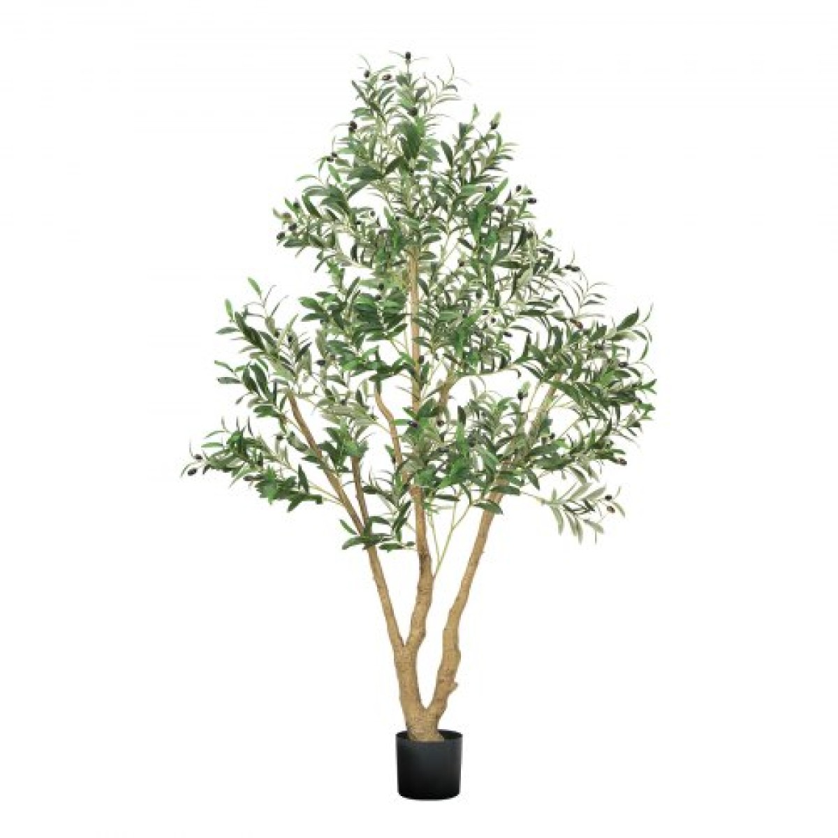 VEVOR 180cm Τεχνητή ελιά με μαύρη γλάστρα, ψηλό ψεύτικο δέντρο με κορμό από φυσικό ξύλο & ρεαλιστικά πράσινα φύλλα και καρπούς, ψεύτικο φυτό εσωτερικού χώρου για σπίτι, γραφείο, σαλόνι, γωνιακή διακόσμηση