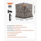 VEVOR Hunting Blind, περσίδες 2-3 ατόμων See Through Ground με τσάντα μεταφοράς, φορητή σκηνή παραλλαγής 360 μοιρών, ανθεκτικό κρυφό καταφύγιο με αθόρυβη πλαϊνή πόρτα και παράθυρο, για Τουρκία και ελάφια