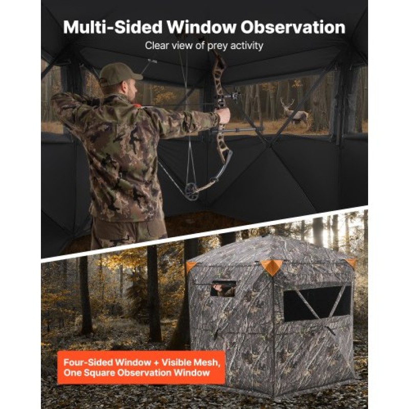 VEVOR 6-7 Person Portable Hunting Blind Ground Deer Duck Blind Carrying Bag