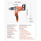VEVOR Drill Mixer, 15,89mm Corded Electric Drill Mixer Set, 0-750RPM 3A Mixing Drills, Mixing Drills Machine with D-Handle for Drilling & Blending, Handheld Chiment Mixer for Food, Paint, Cement