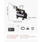Σετ VEVOR Airbrush Kit, 1/6 HP, Air Brush Kit με αεροσυμπιεστή, 1 Dual-Action Professional Airbrush with 3 Tips, Hose, Hold, Cleaning Set, Low Noise, for Cake Decorating, Model Painting, Nail Art