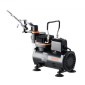 Σετ VEVOR Airbrush Kit, 1/6 HP, Air Brush Kit με αεροσυμπιεστή, 1 Dual-Action Professional Airbrush with 3 Tips, Hose, Hold, Cleaning Set, Low Noise, for Cake Decorating, Model Painting, Nail Art