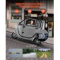 VEVOR 3-Wheel Enclosed Mobility Scooter για ηλικιωμένους και ενήλικες, χωρητικότητα 295 kg, 3θέσιο ηλεκτρικό σκούτερ ψυχαγωγικής κινητικότητας 1500W 60KM Long Range & Remote Unlock, Παντός εδάφους για περιηγήσεις αγορών