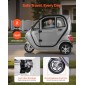 VEVOR 3-Wheel Enclosed Mobility Scooter για ηλικιωμένους και ενήλικες, χωρητικότητα 295 kg, 3θέσιο ηλεκτρικό σκούτερ ψυχαγωγικής κινητικότητας 1500W 60KM Long Range & Remote Unlock, Παντός εδάφους για περιηγήσεις αγορών