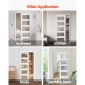 VEVOR Συρόμενη πόρτα τσέπης, 915 x 2035 mm, 5-Lite Frosted Glass Μονή συρόμενη πόρτα με κιτ υλικού, στιβαρό μασίφ ξύλο & MDF Πλάκα για πόρτες τσέπης με αδιάβροχη επιφάνεια για υπνοδωμάτιο κουζίνα δωμάτιο μελέτης