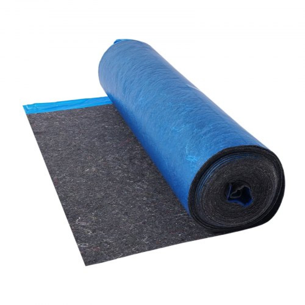 Υπόστρωμα δαπέδου VEVOR 9,3 m²/Roll, Laminate επένδυση δαπέδου πάχους 3 mm με προσαρτημένο φράγμα ατμών, ίνες βαρέως τύπου + φιλμ PE, ηχομόνωση & μείωση θορύβου, Ιδανικό για δάπεδα από ξύλο βινυλίου