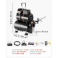 Σετ VEVOR Airbrush Kit, 1/6 HP, Air Brush Kit με αεροσυμπιεστή και δοχείο, 1 επαγγελματικό αερογράφο διπλής δράσης με 1 άκρο, λάστιχο, ακρυλικό χρώμα, 2 ανεμιστήρες, για διακόσμηση τούρτας, βάψιμο μοντέλων, τέχνη νυχιών
